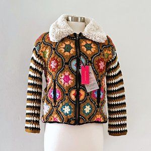 Tach Clara handmade crochet wool jacket